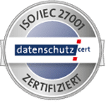 Siegel_ISO27001_RZ_150pxbreit_rgb ISo IEC 27001 Logo
