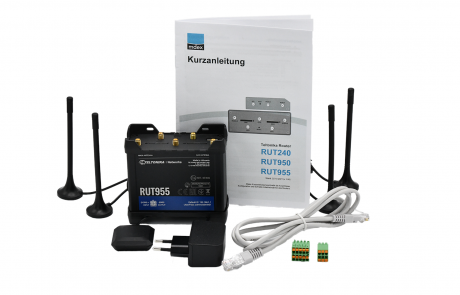 Industrie-Router mdex MX880 mit Halterung für die Hutschiene