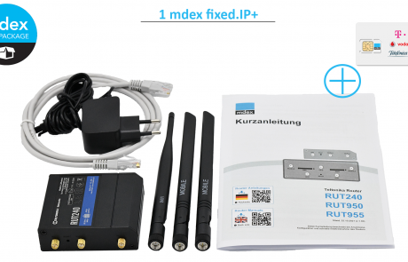 Industrie Router Teltonika RUT240 im Lösungspaket mobile.WEB mit Zubehör