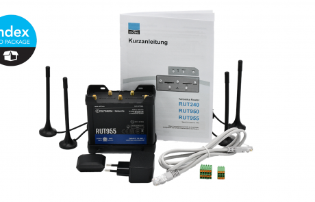 Industrie Router Teltonika RUT955 im mdex PRO PACKAGE mit Zubehör