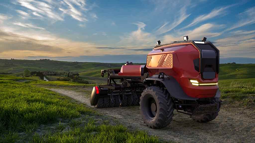 Traktor Smart Farming Traktor auf dem Feld