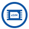 Icon eSIM (blau)